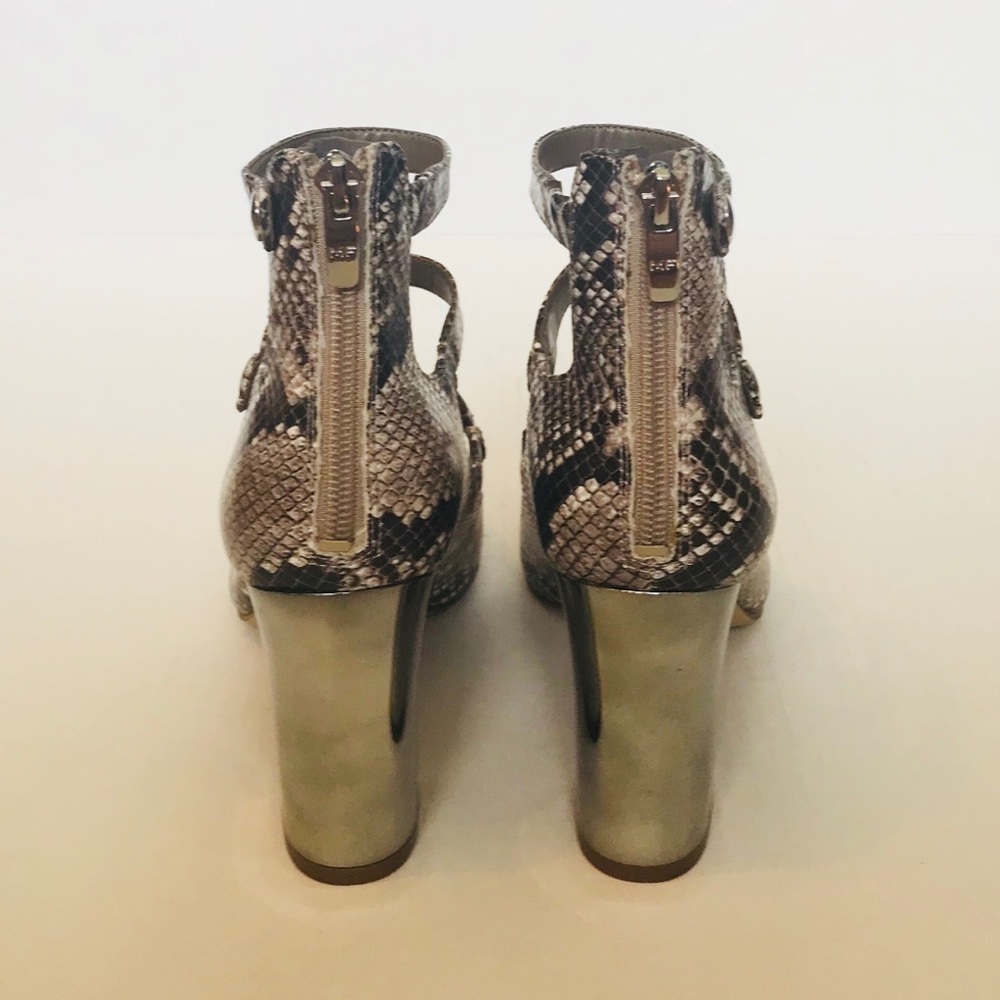 New Marc Fisher Snake Pattern Multi-Strap Heels, … - image 3